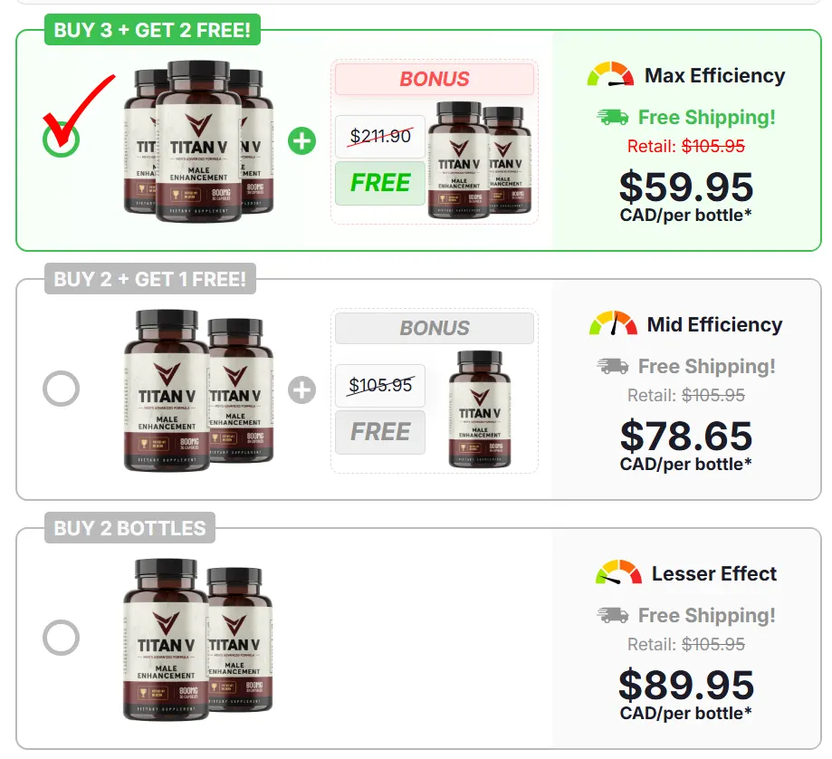 TITAN V ME Capsules Pricing
